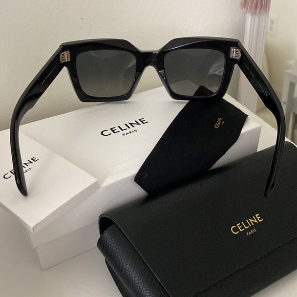 CELINE polarized rectangle acetate sunglasses - Picture 5 of 6